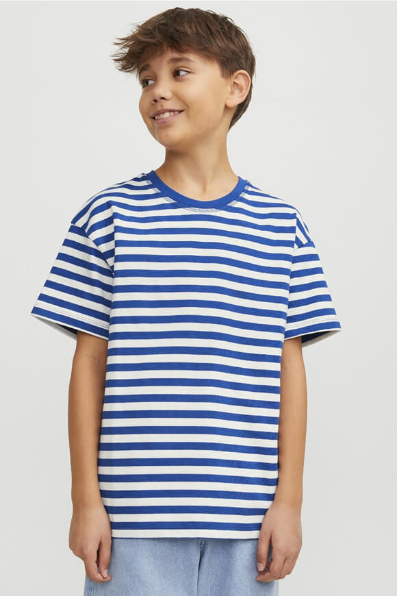 Jack & Jones Junior T-Shirt | True Blue + White | Jungen  | 152 von Jack & Jones Junior