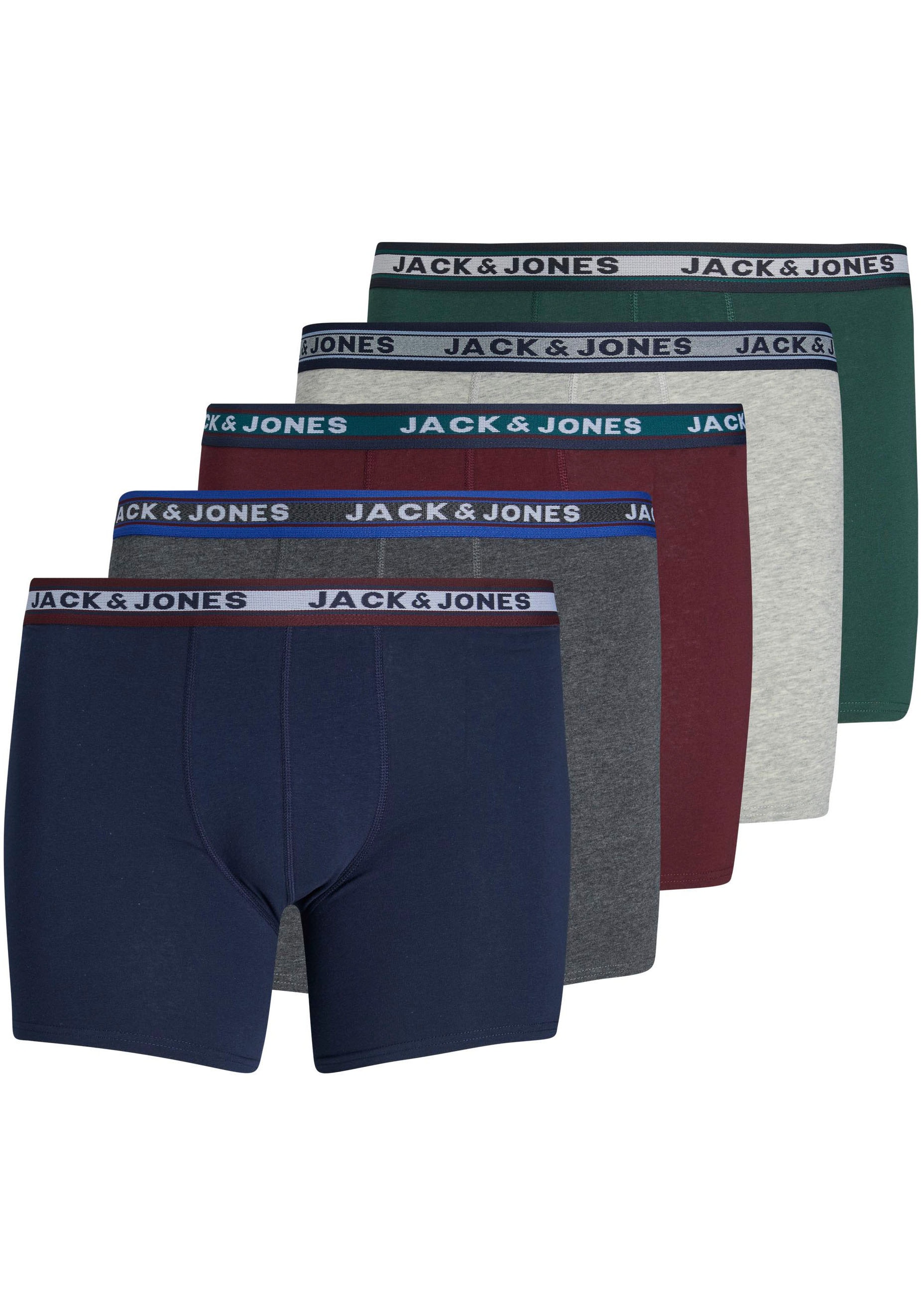 Jack & Jones PlusSize Boxershorts »JACOLIVER TRUNKS 5 PACK NOOS PLS«, (Packung, 5 St.) von Jack & Jones PlusSize