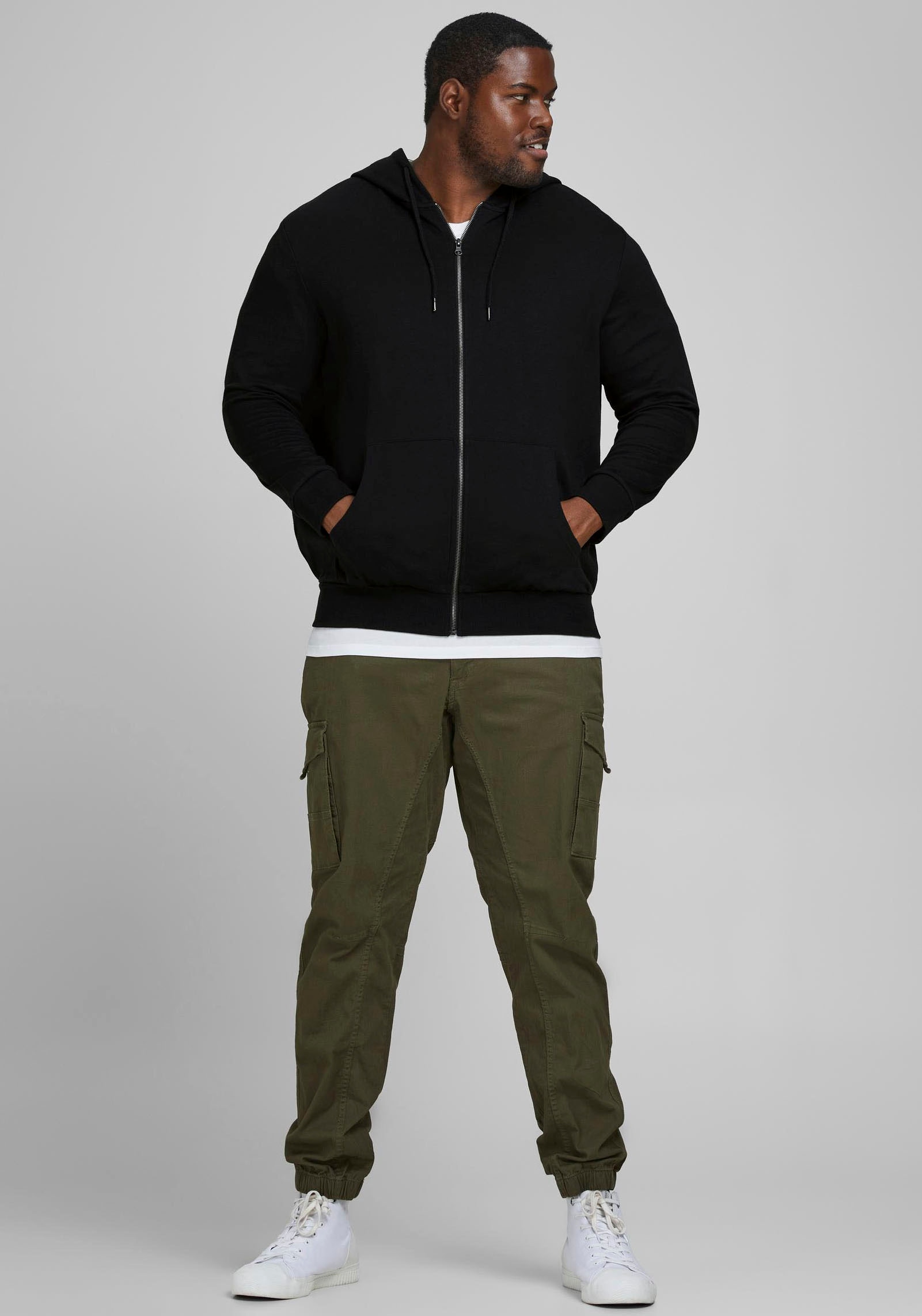 Jack & Jones PlusSize Kapuzensweatjacke »BASIC SWEAT ZIP HOOD« von Jack & Jones PlusSize