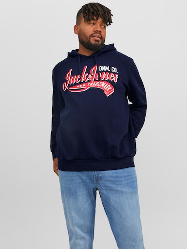 Jack & Jones PlusSize Kapuzensweatshirt »JJELOGO SWEAT HOOD 2 COL 23/24 NOOS PLS« von Jack & Jones PlusSize