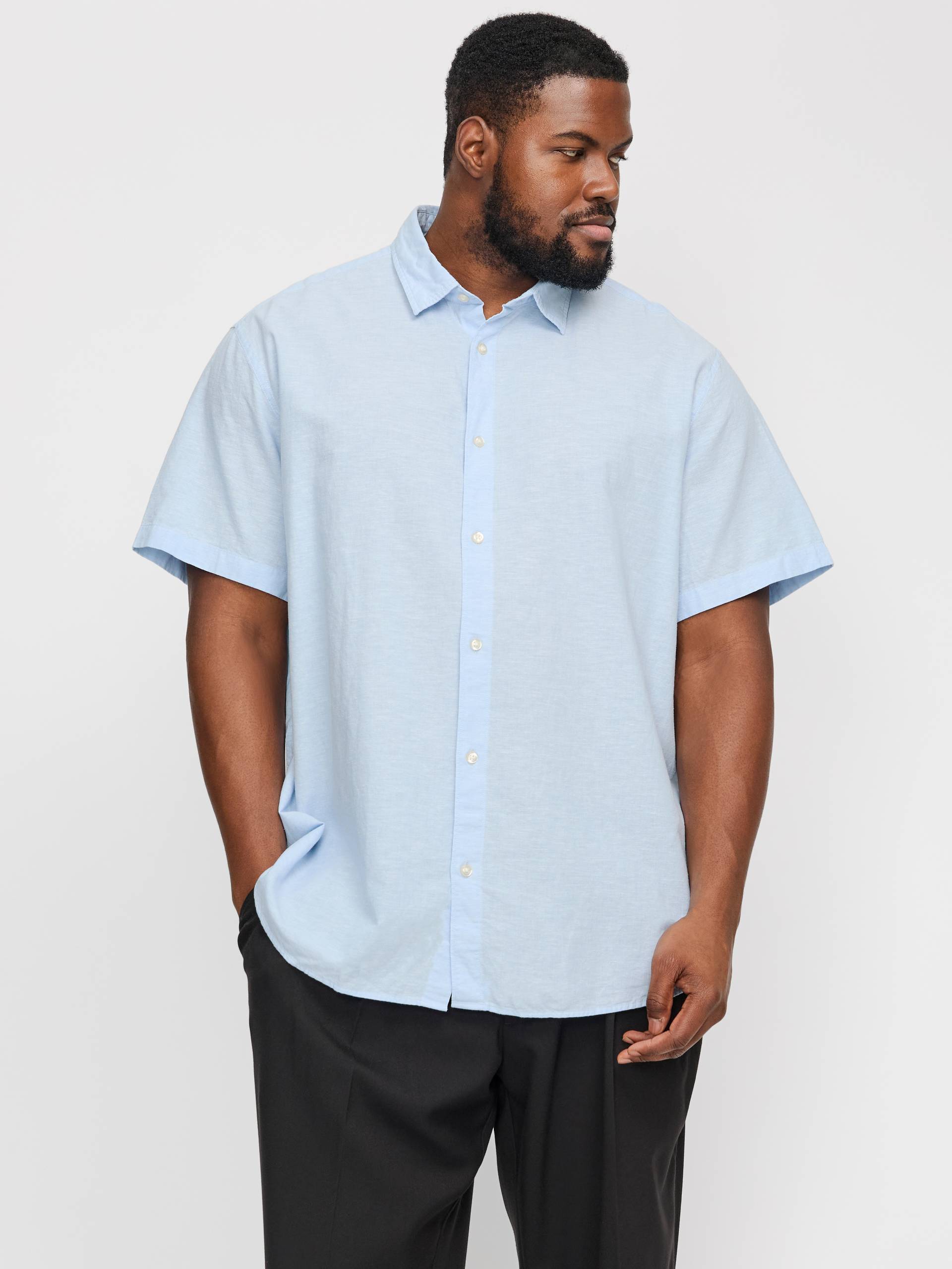 Jack & Jones PlusSize Kurzarmhemd »JJEBREEZE SHIRT SS SN PLS«, mit Hemdkragen von Jack & Jones PlusSize
