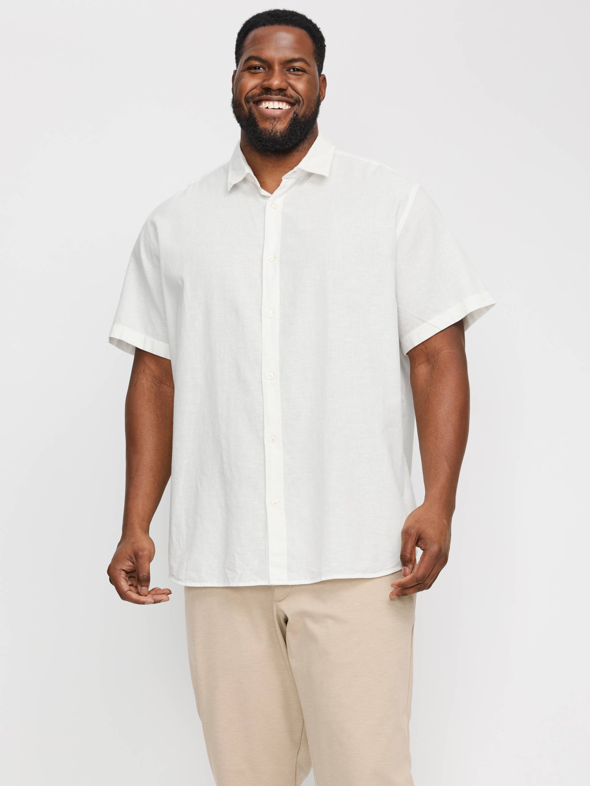Jack & Jones PlusSize Kurzarmhemd »JJEBREEZE SHIRT SS SN PLS«, mit Hemdkragen von Jack & Jones PlusSize