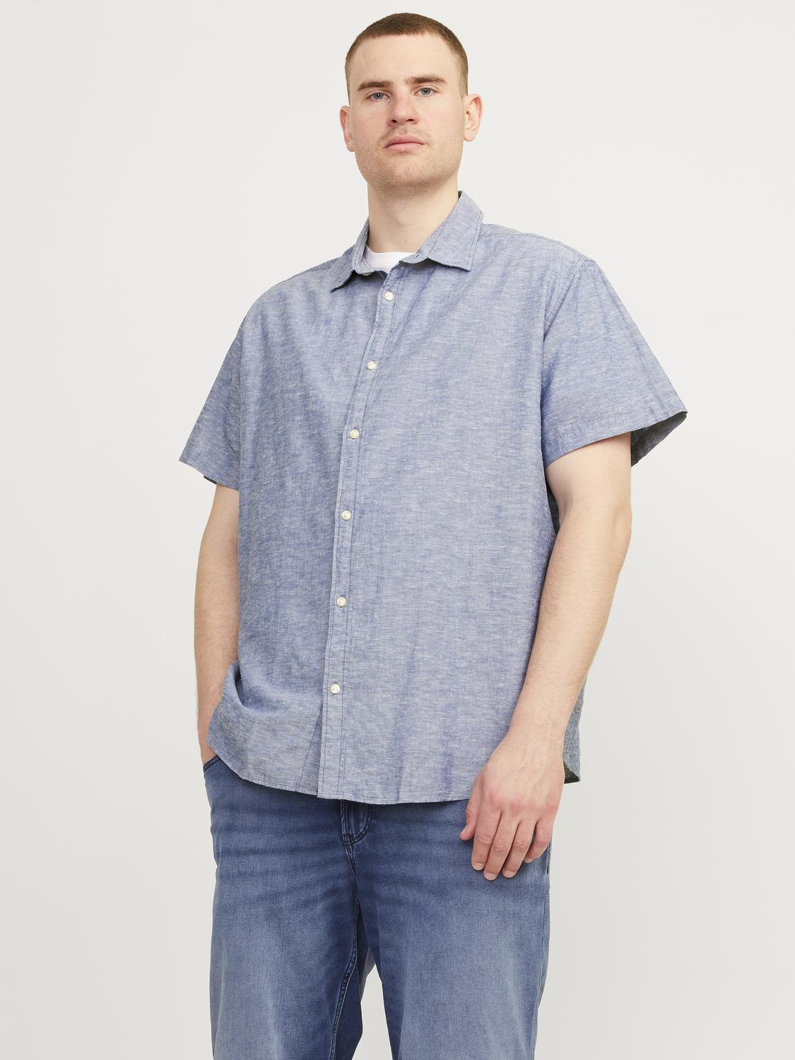 Jack & Jones PlusSize Kurzarmhemd »JJELINEN BLEND SHIRT SS SN PLS« von Jack & Jones PlusSize