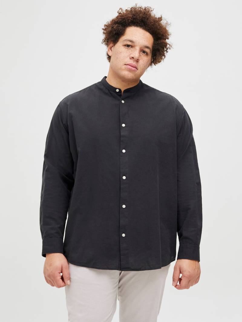 Jack & Jones PlusSize Langarmhemd »JJEBREEZE LINEN BLE BAND SHIRT LS SN PLS« von Jack & Jones PlusSize