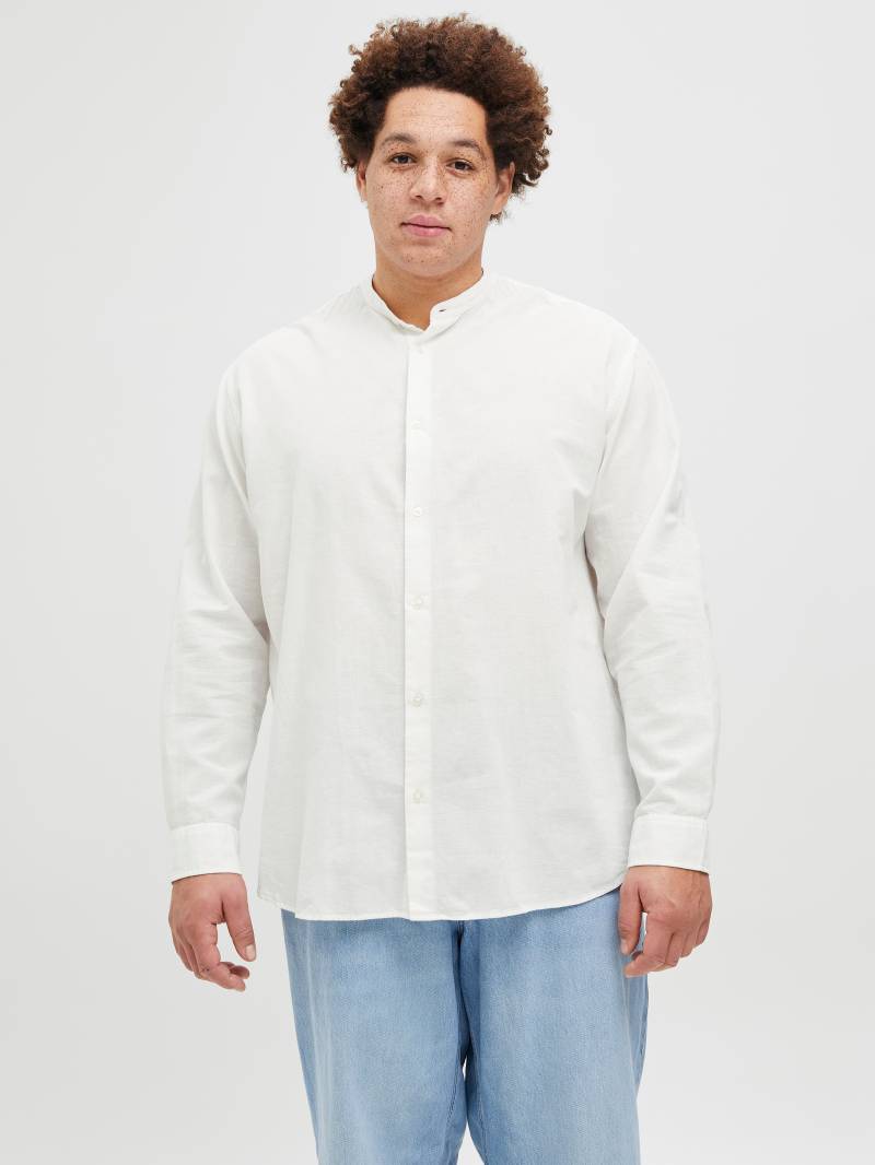 Jack & Jones PlusSize Langarmhemd »JJEBREEZE LINEN BLE BAND SHIRT LS SN PLS« von Jack & Jones PlusSize