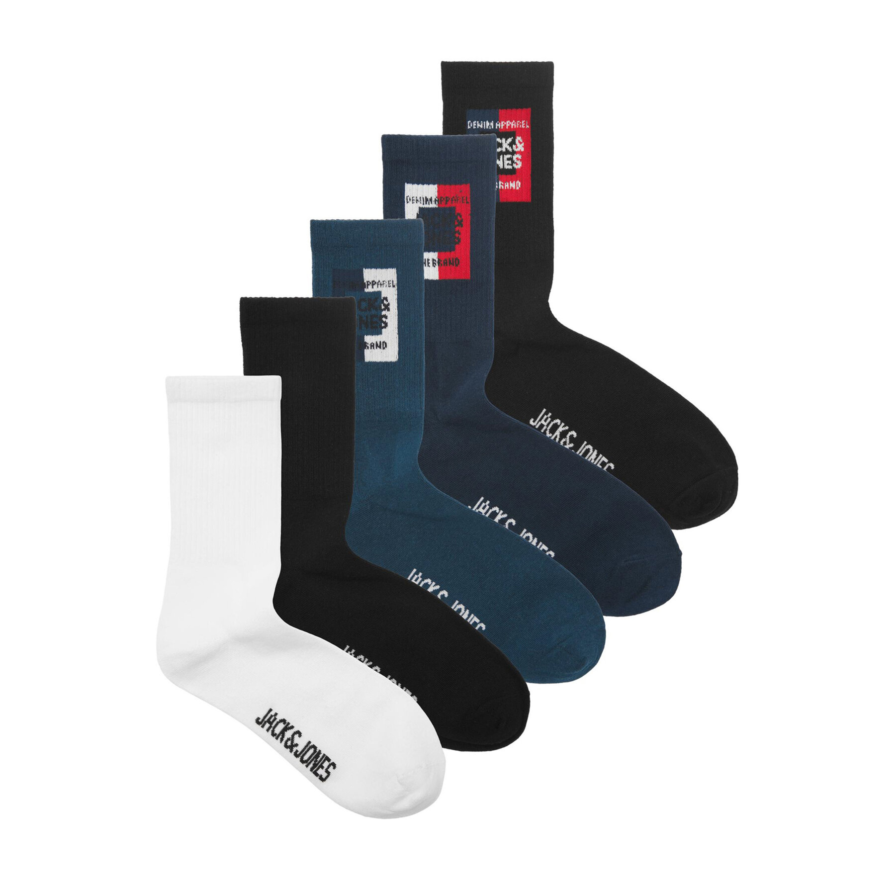 5er-Set hohe Herrensocken Jack&Jones 12237458 Black 4240617 von Jack&Jones