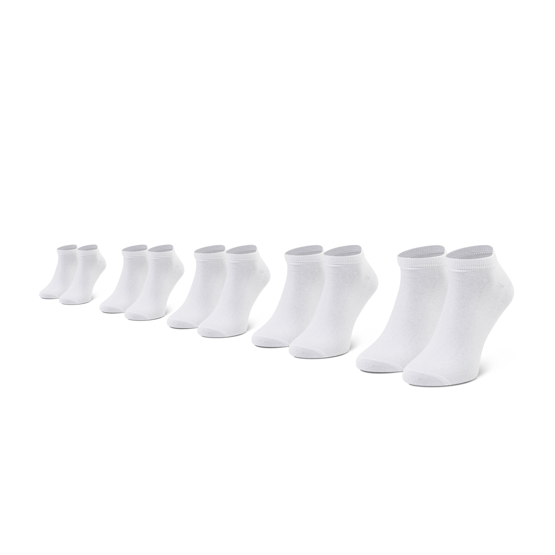 5er-Set niedrige Herrensocken Jack&Jones Jacdongo Socks 5 Pack Noos 12120278 r.OS White von Jack&Jones