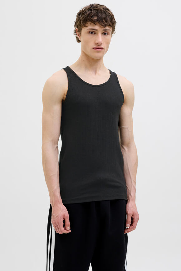 Jack & Jones Geripptes Tanktop | Black | Herren  | XL von Jack & Jones