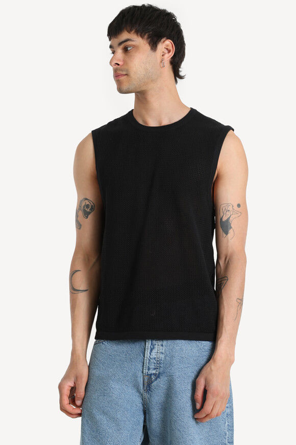 Jack & Jones JCOSERENITY Strick Tanktop | Black | Herren  | XL von Jack & Jones