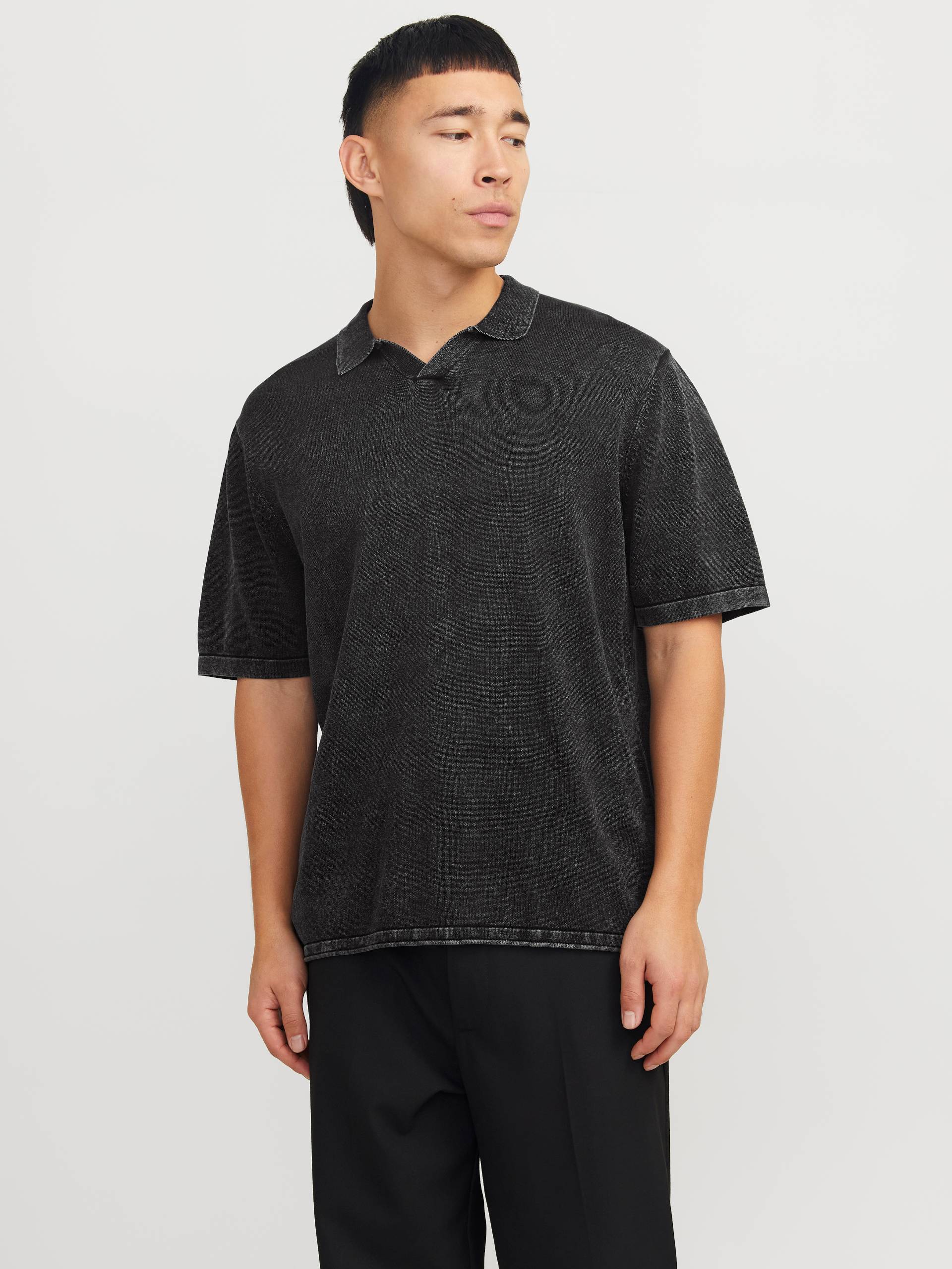 Jack & Jones Kurzarmpullover »JJELEO KNIT POLO SS LN«, mit Polo Kragen von Jack & Jones