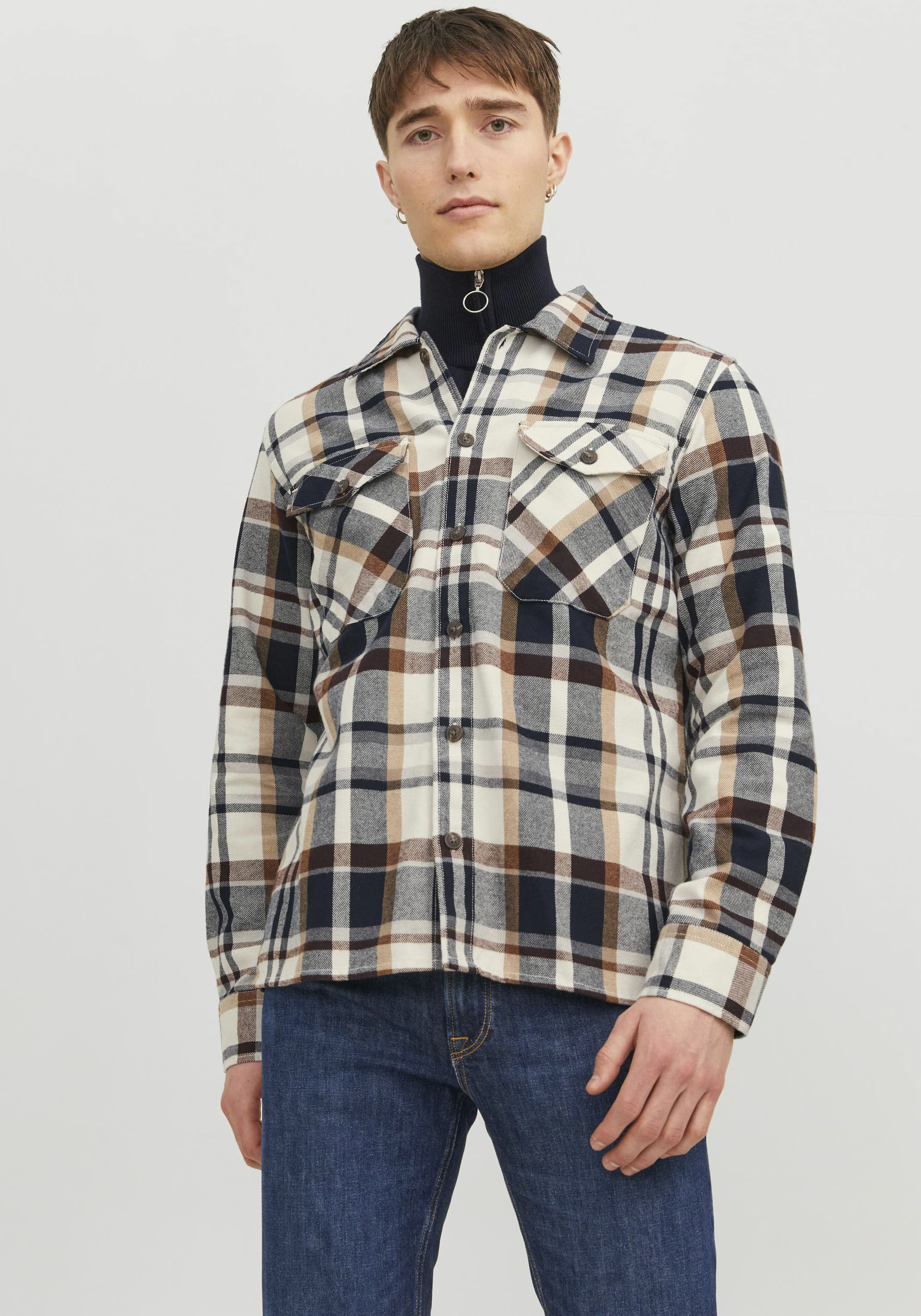 Jack & Jones Langarmhemd »JJEEDDIE OVERSHIRT LS NOOS« von Jack & Jones