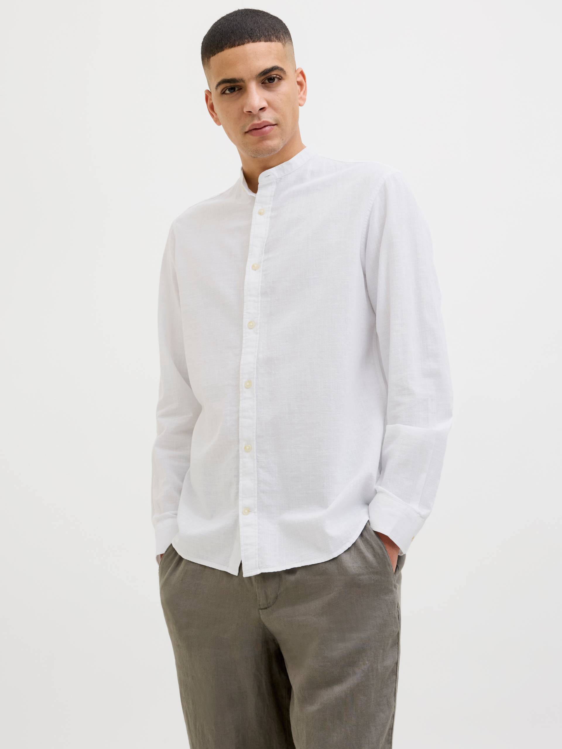 Jack & Jones Langarmhemd »JJESUMMER BAND SHIRT LS SN«, mit Bandkragen Jack & Jones Langarmhemd »JJESUMMER BAND SHIRT LS SN«, mit Bandkragen von Jack & Jones