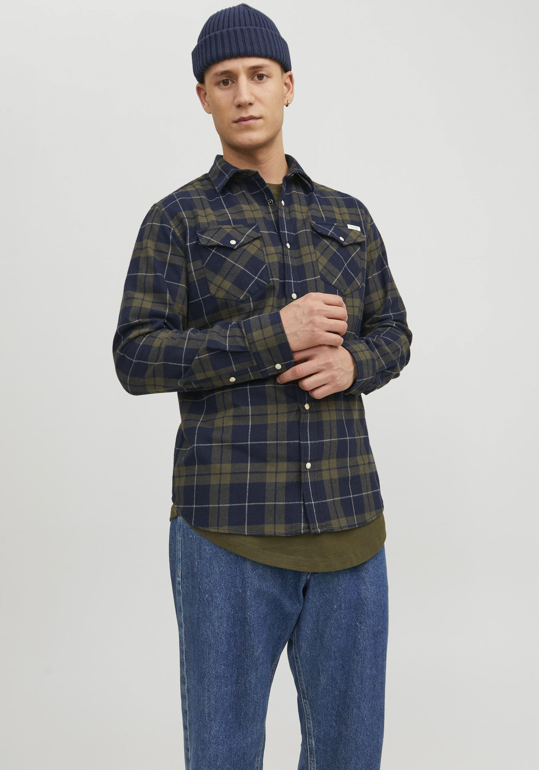 Jack & Jones Langarmhemd »JJSHERIDAN FALL CHECK SHIRT LS« von Jack & Jones