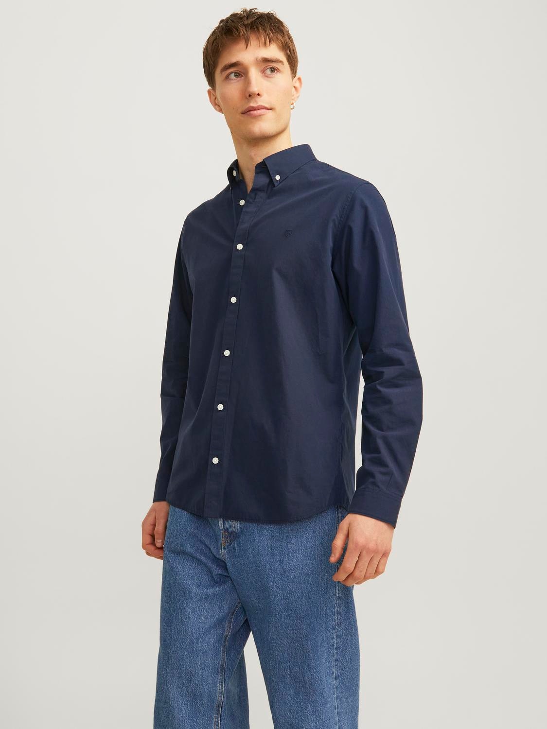 Jack & Jones Langarmhemd »JPRCCPOPLIN LOGO COMFORT SHIRT L/S SN« von Jack & Jones