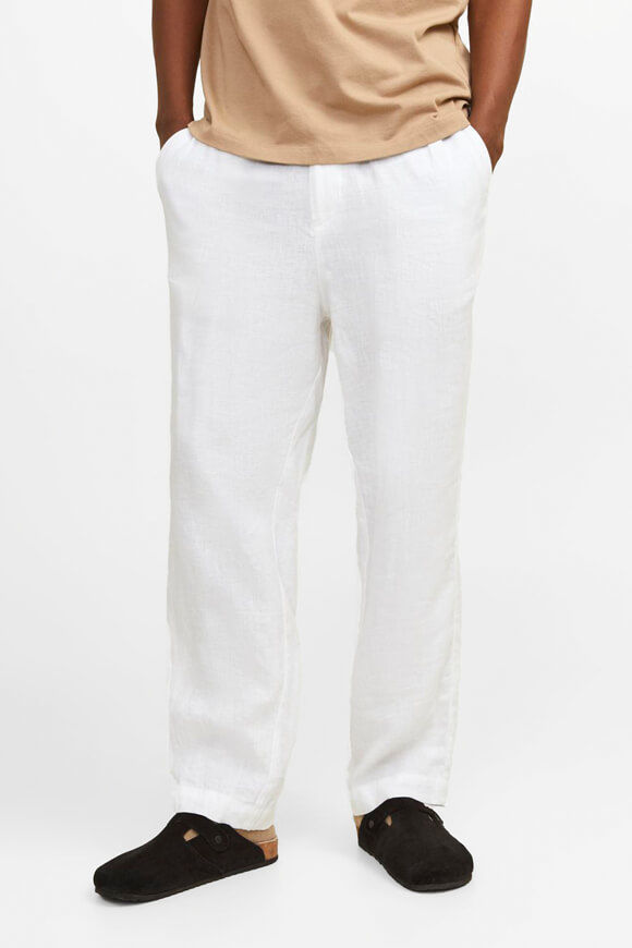 Jack & Jones Lawrence Chino Leinenhose | Bright White | Herren  | L von Jack & Jones