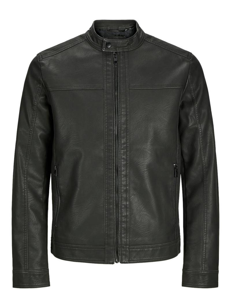 Jack & Jones Lederimitatjacke »JJEWARNER WASHED PU JACKET NOOS«, ohne Kapuze, mit Bandkragen von Jack & Jones