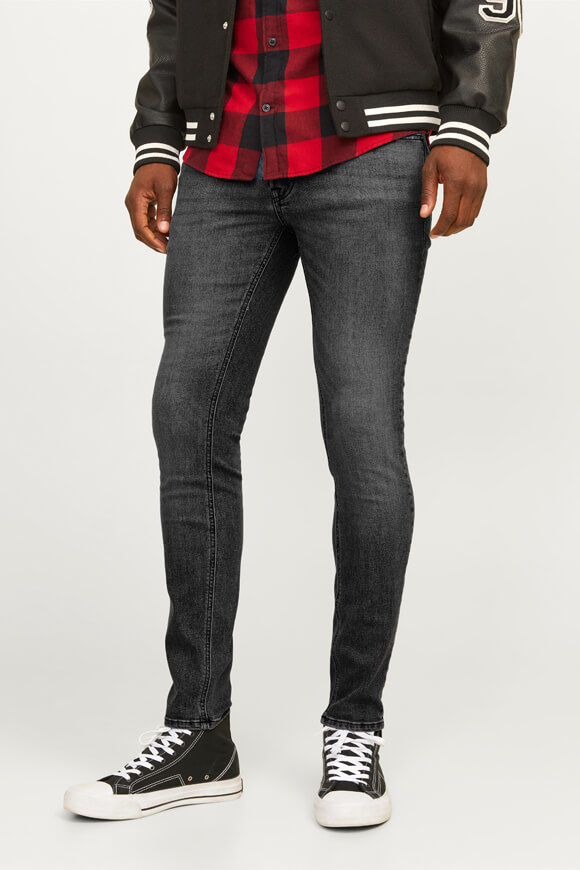 Jack & Jones Liam Skinny Fit Jeans L32 | Black Denim | Herren  | 36/32 von Jack & Jones
