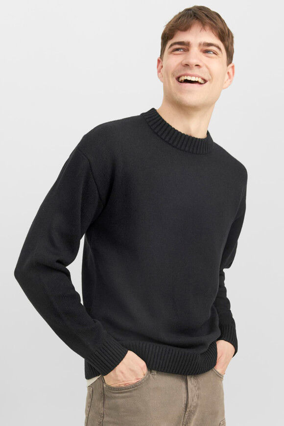 Jack & Jones Oversize Strickpullover | Black | Herren  | L von Jack & Jones