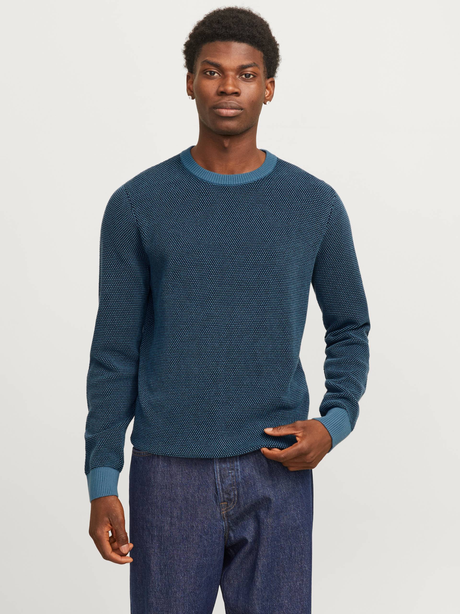Jack & Jones Rundhalspullover »JJEGLOBE KNIT CREW NECK NOOS«, in Strick Optik Jack & Jones Rundhalspullover »JJEGLOBE KNIT CREW NECK NOOS«, in Strick Optik von Jack & Jones