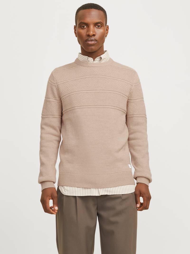 Jack & Jones Rundhalspullover »JJJERRY KNIT CREW NECK AW24«, mit Struktur von Jack & Jones