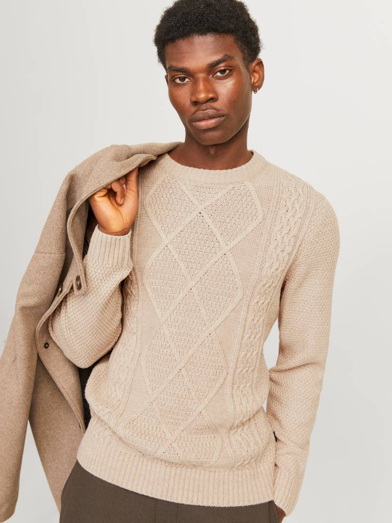 Jack & Jones Rundhalspullover »JPRBLUDIOGO CABLE KNIT LN« von Jack & Jones