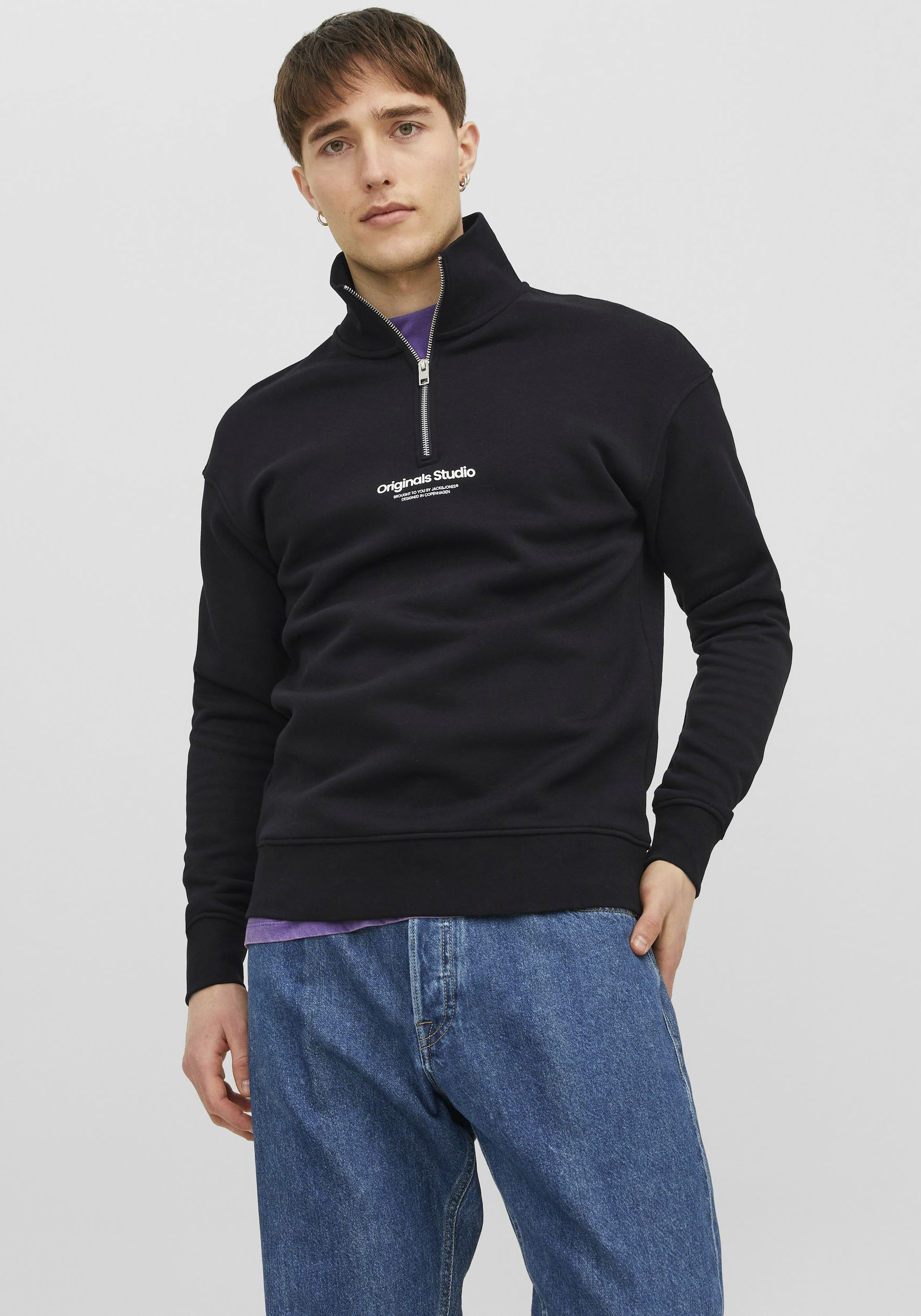 Jack & Jones Sweatshirt »JORVESTERBRO SWEAT QUARTER ZIP HN SN« von Jack & Jones