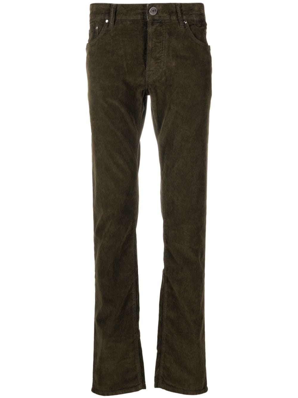 Jacob Cohën Bard velvet tapered trousers - Green von Jacob Cohën