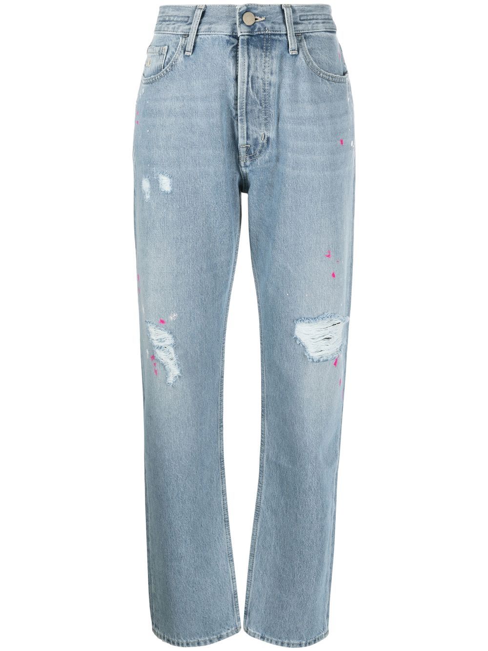 Jacob Cohën Gigi paint splatter distressed jeans - Blue von Jacob Cohën