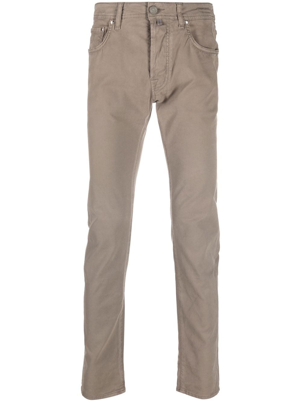 Jacob Cohën brushed-finish straight-leg trousers - Grey von Jacob Cohën