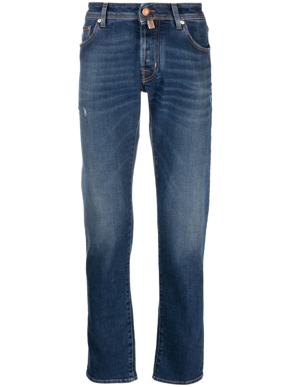 Jacob Cohën contrast-pocket slim-cut jeans - Blue von Jacob Cohën