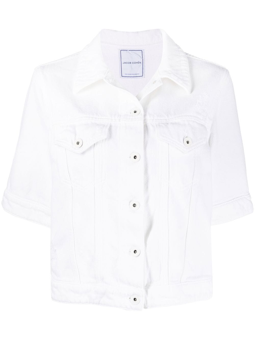 Jacob Cohën cropped denim jacket - White von Jacob Cohën