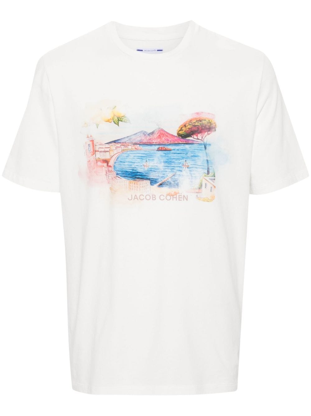 Jacob Cohën illustration-print cotton T-shirt - White von Jacob Cohën