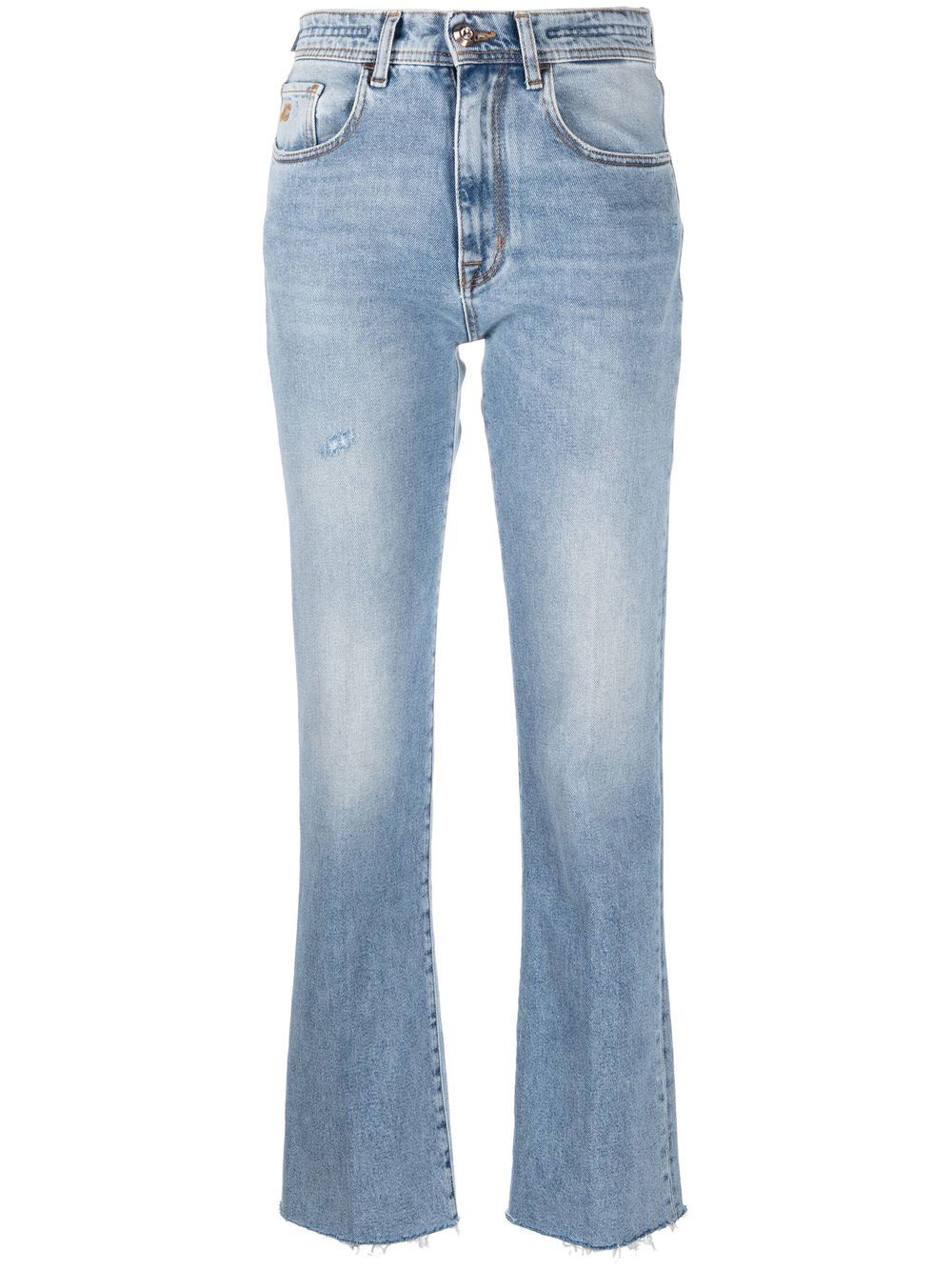 Jacob Cohën kick-flare raw-cut jeans - Blue von Jacob Cohën