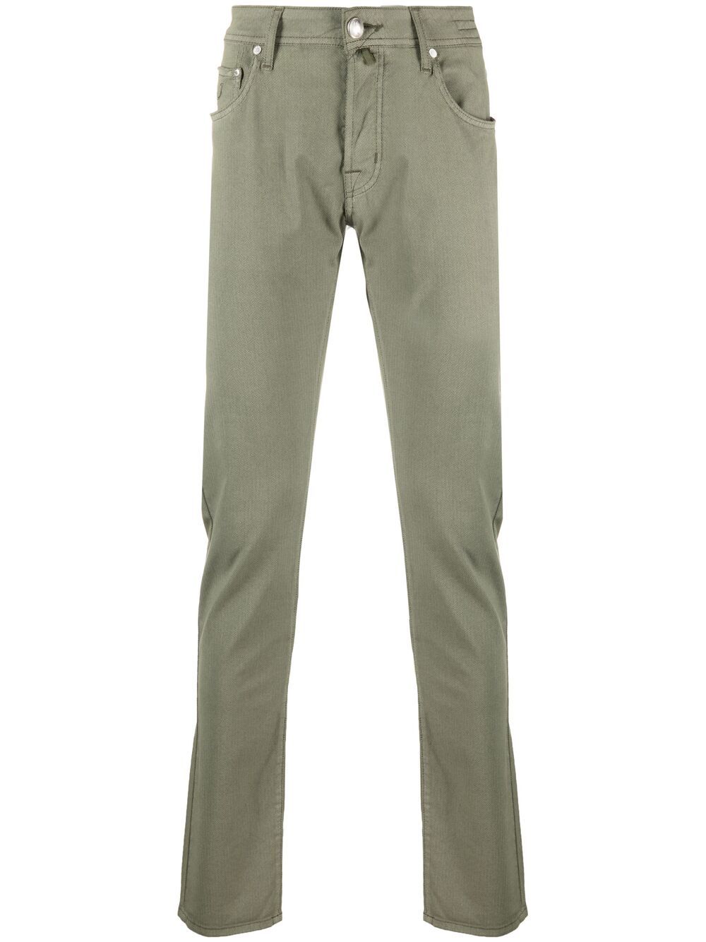 Jacob Cohën logo-patch chino trousers - Green von Jacob Cohën