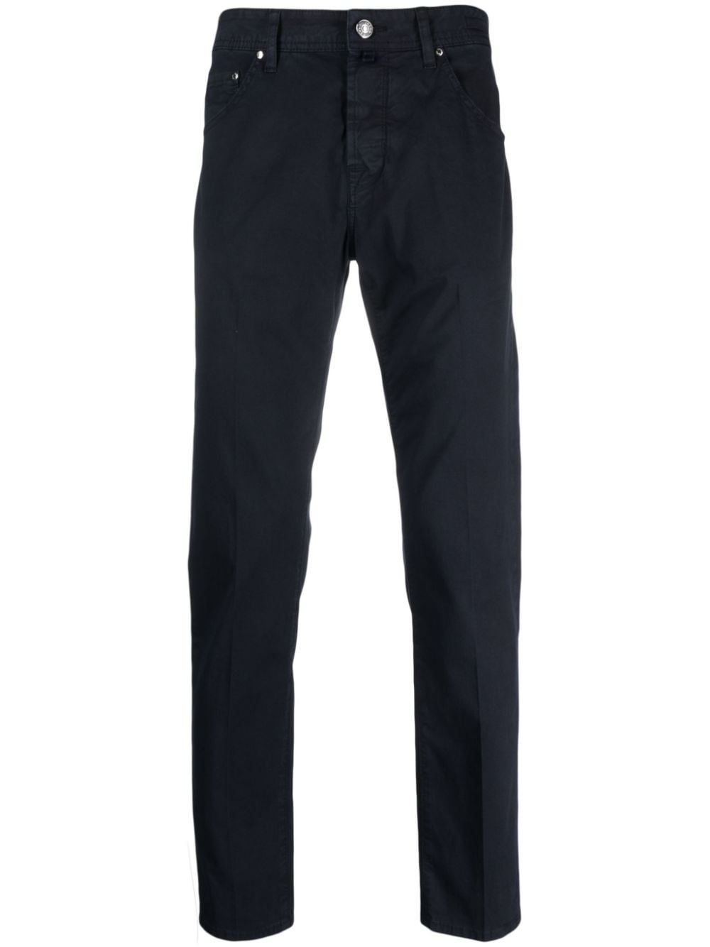 Jacob Cohën logo-patch cotton trousers - Blue von Jacob Cohën