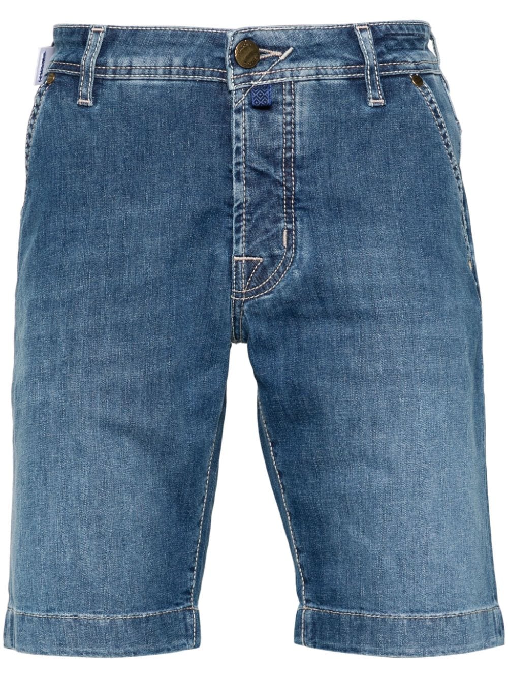 Jacob Cohën logo-patch denim shorts - Blue von Jacob Cohën