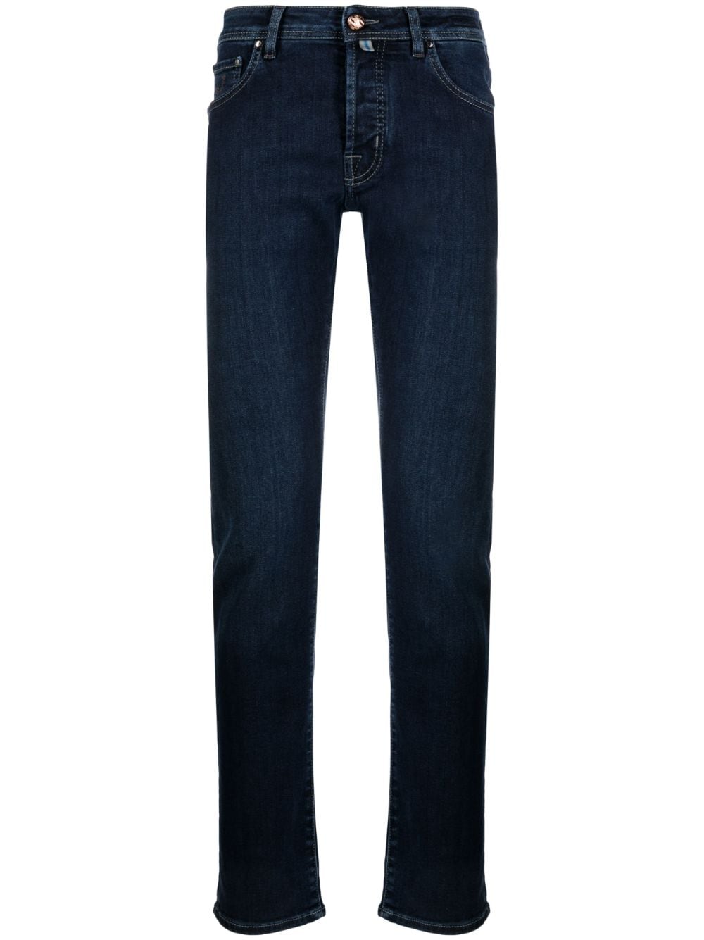 Jacob Cohën logo-patch slim-fit jeans - Blue von Jacob Cohën