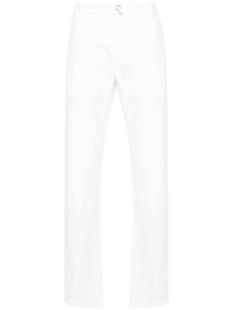 Jacob Cohën logo-patch slim-fit trousers - White von Jacob Cohën