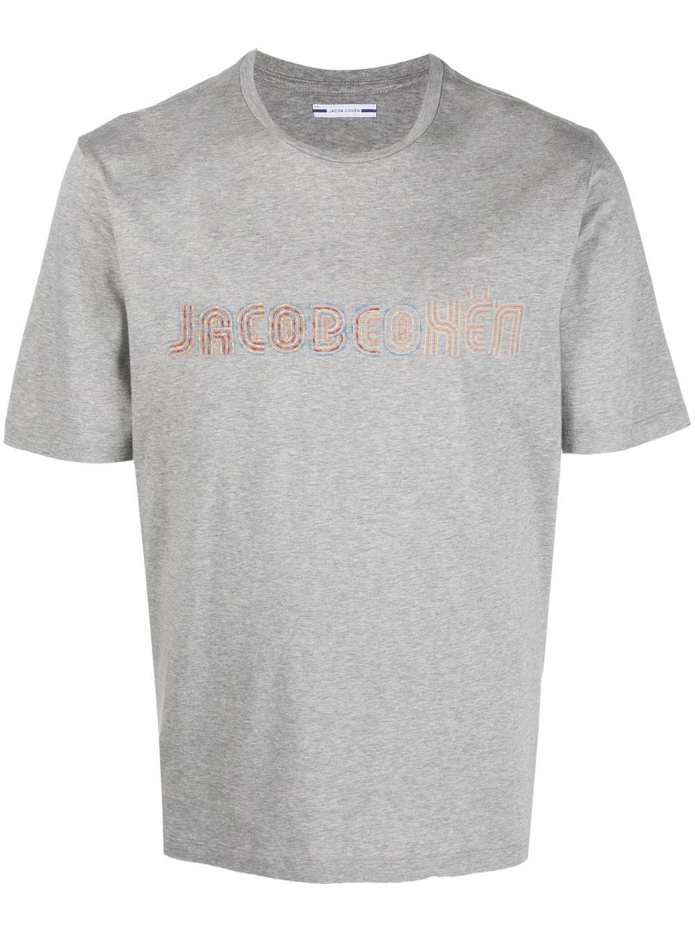 Jacob Cohën logo-print short-sleeve T-shirt - Grey von Jacob Cohën