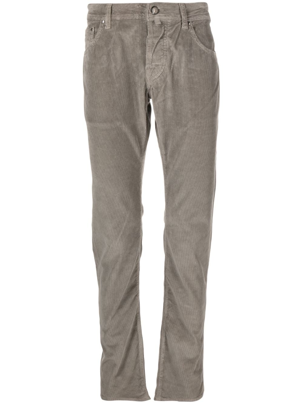 Jacob Cohën low-rise slim-cut corduroy trousers - Grey von Jacob Cohën