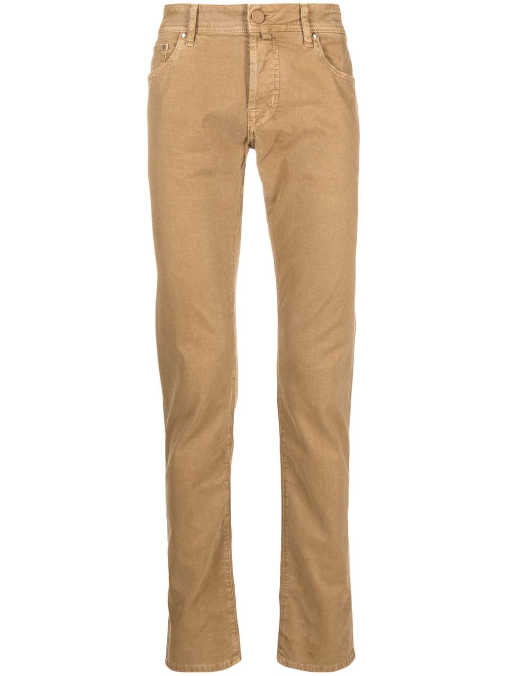 Jacob Cohën mid-rise cotton chino trousers - Brown von Jacob Cohën