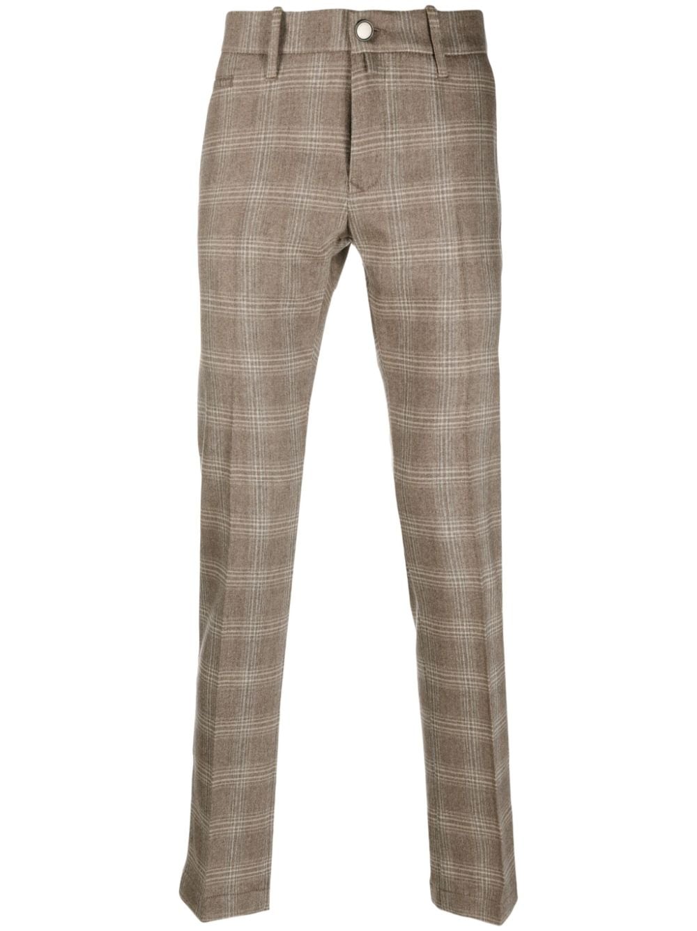 Jacob Cohën plaid-check wool-blend tapered trousers - Brown von Jacob Cohën