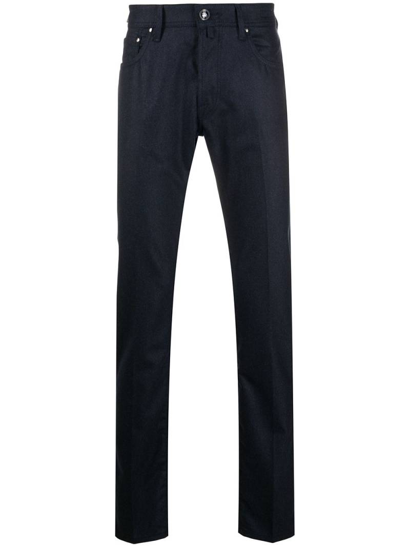 Jacob Cohën skinny-fit wool-blend trousers - Blue von Jacob Cohën