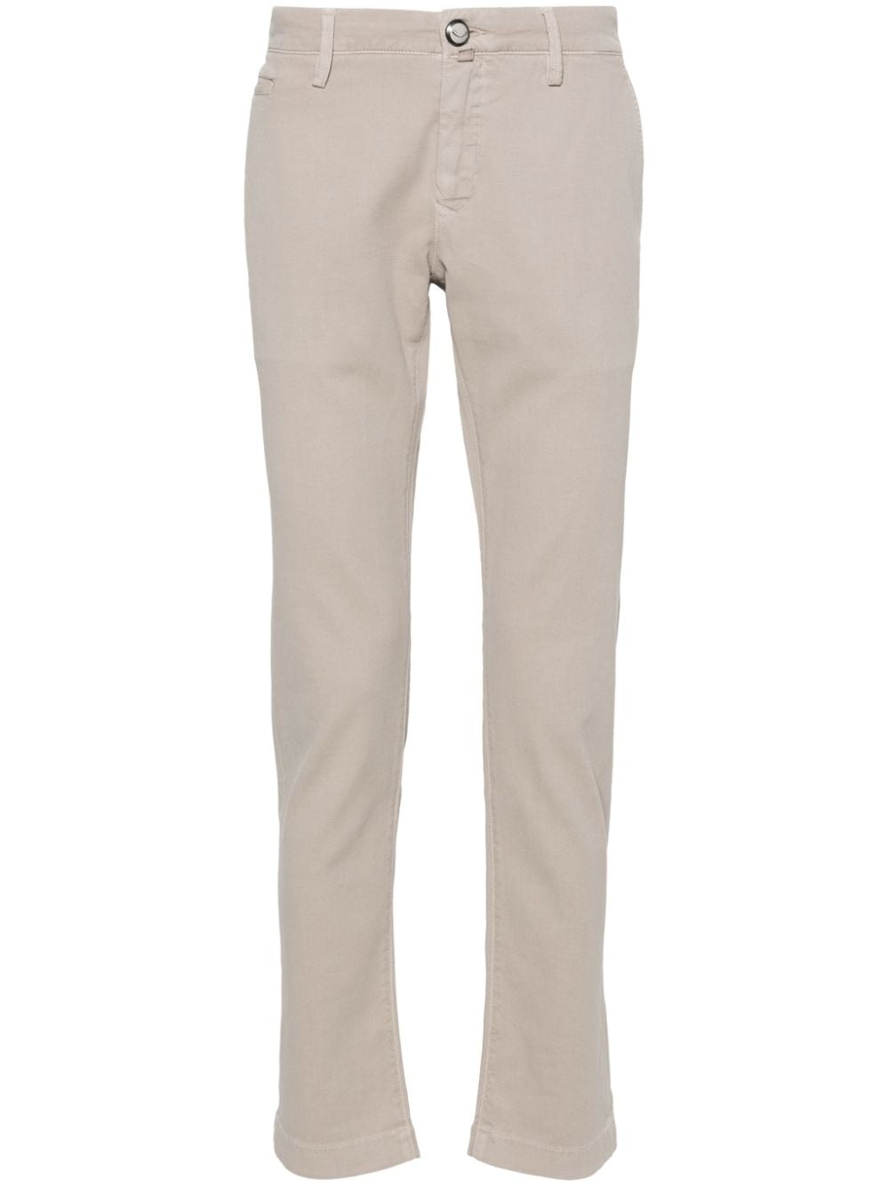 Jacob Cohën slim-cut piqué trousers - Neutrals von Jacob Cohën