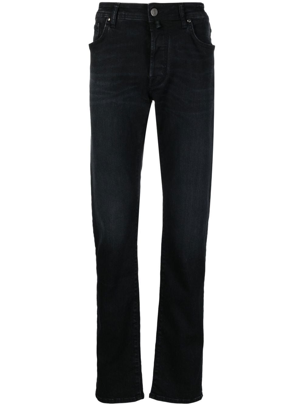 Jacob Cohën logo-patch straight-leg jeans - Black von Jacob Cohën