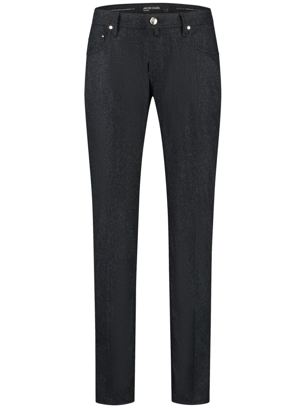 Jacob Cohën straight leg logo-patch trousers - Black von Jacob Cohën