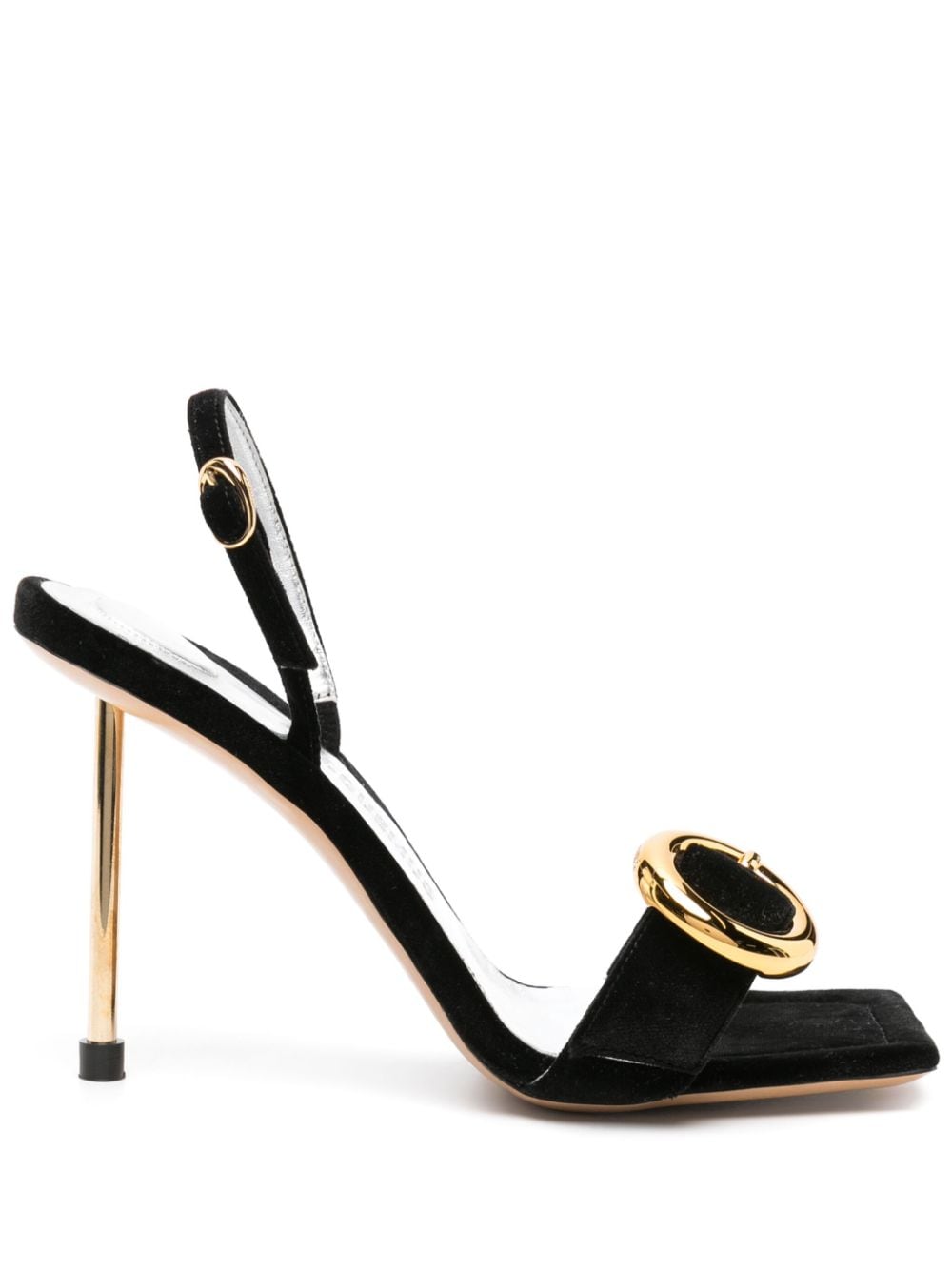 Jacquemus 105mm velvet sandals - Black von Jacquemus