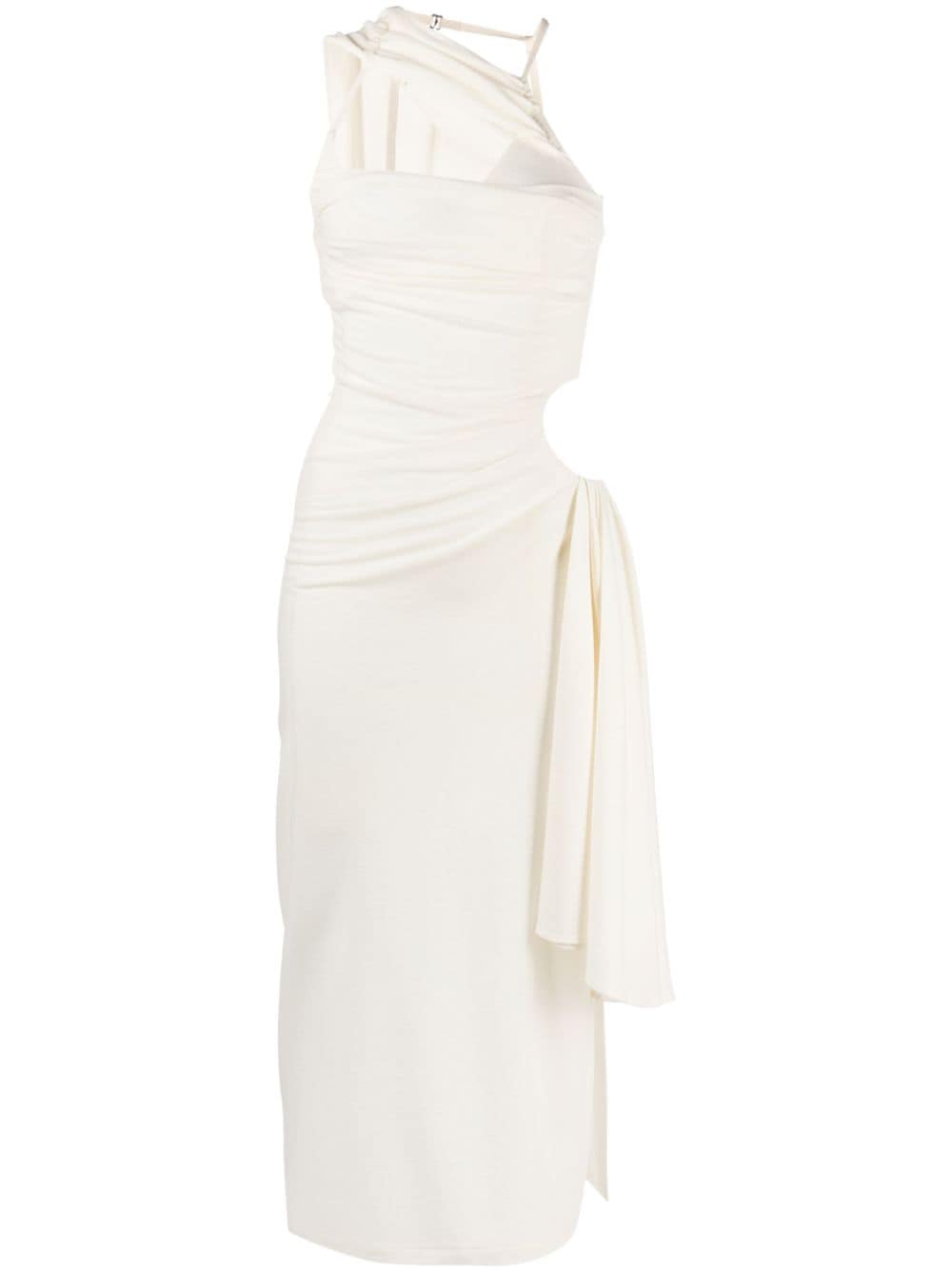 Jacquemus Abanada draped asymmetric dress - White von Jacquemus