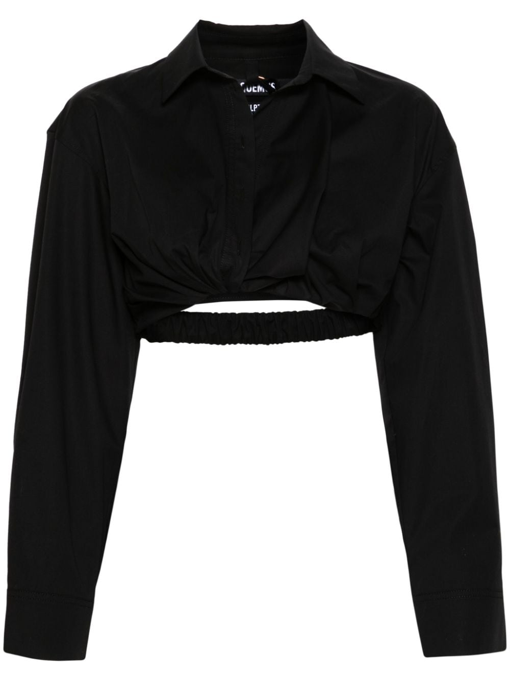 Jacquemus Bahia cropped poplin shirt - Black von Jacquemus