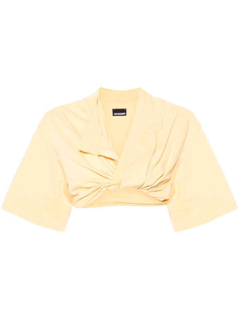 Jacquemus Bahia twisted cropped T-shirt - Yellow von Jacquemus